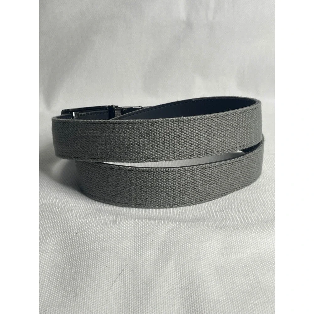 Slidebelts Canvas Leather Back No Hole Ratchet Belt Size Large 34